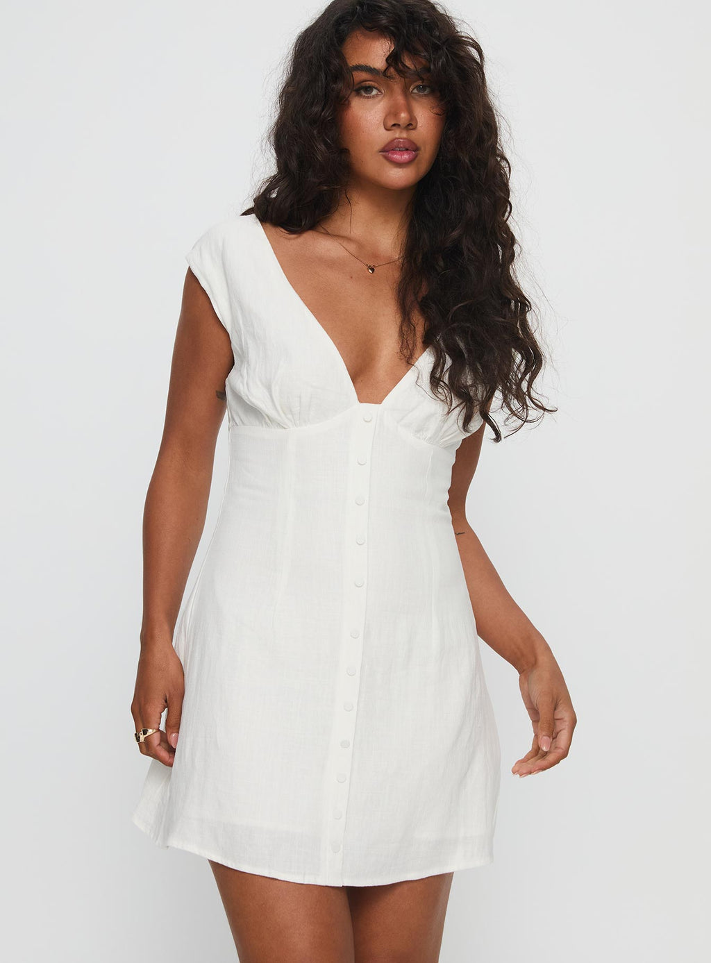 Amelia Linen Mini Dress