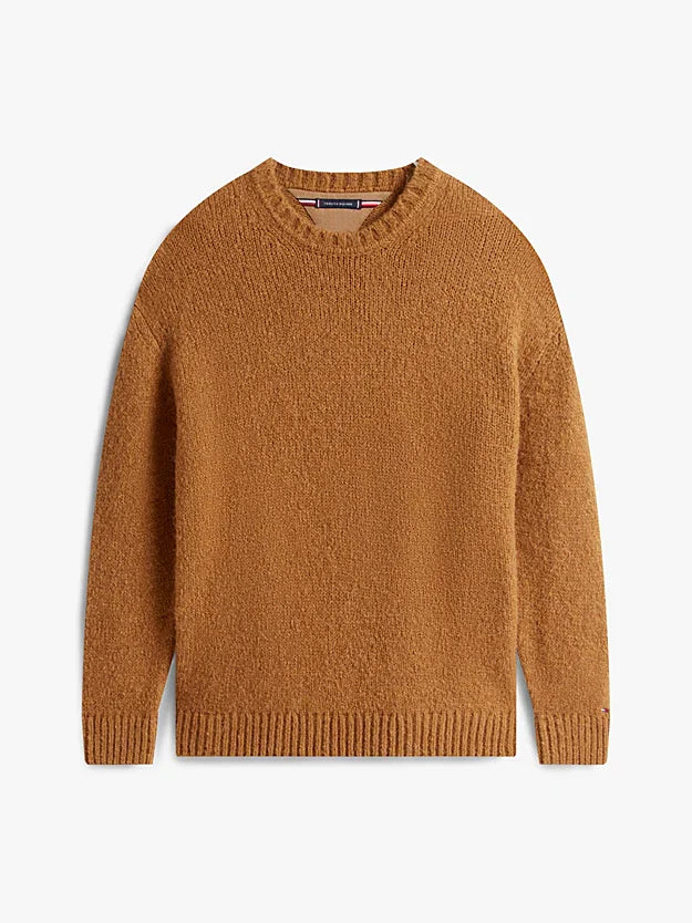 Crew Neck Jumper With Alpaca