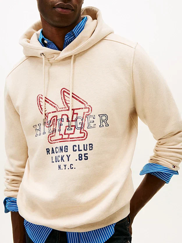 Graphic Terry Drawstring Hoody