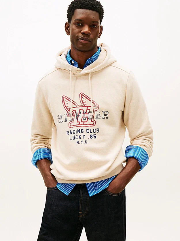 Graphic Terry Drawstring Hoody